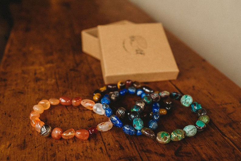 Silver DAGAZ Rune bead bracelet Tiger eye bracelet.
