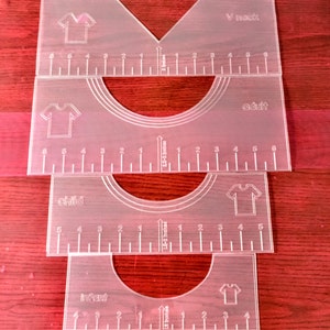 T-Shirt Alignment Tool, TShirt Tool, Set of T-Shirt Alignment Rulers, T-Shirt Tool, Tee Shirt Ruler for Vinyl Placement