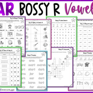 R Controlled Vowel Worksheets - Printable Phonics Practice for First ...