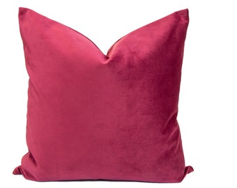 Velvet | Burgundy Pillow Cover (Made in Canada)