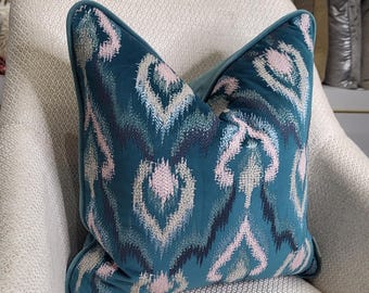 Velluto Teal X Oasis |  Indoor Pillow Cover (Canadian Made)