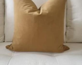 Velvet Throw Pillow | Prestige Golden Accent Pillow Cover (Made in Canada)