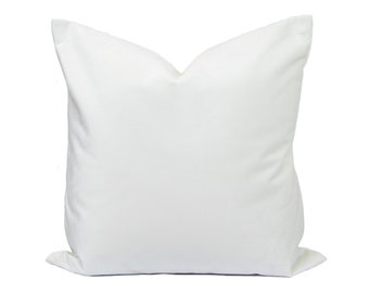 Velvet | White Beige Pillow Cover (Made in Canada)