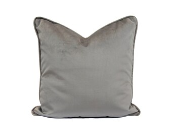 Velvet | Iron Grey Pillow Cover (Made in Canada)