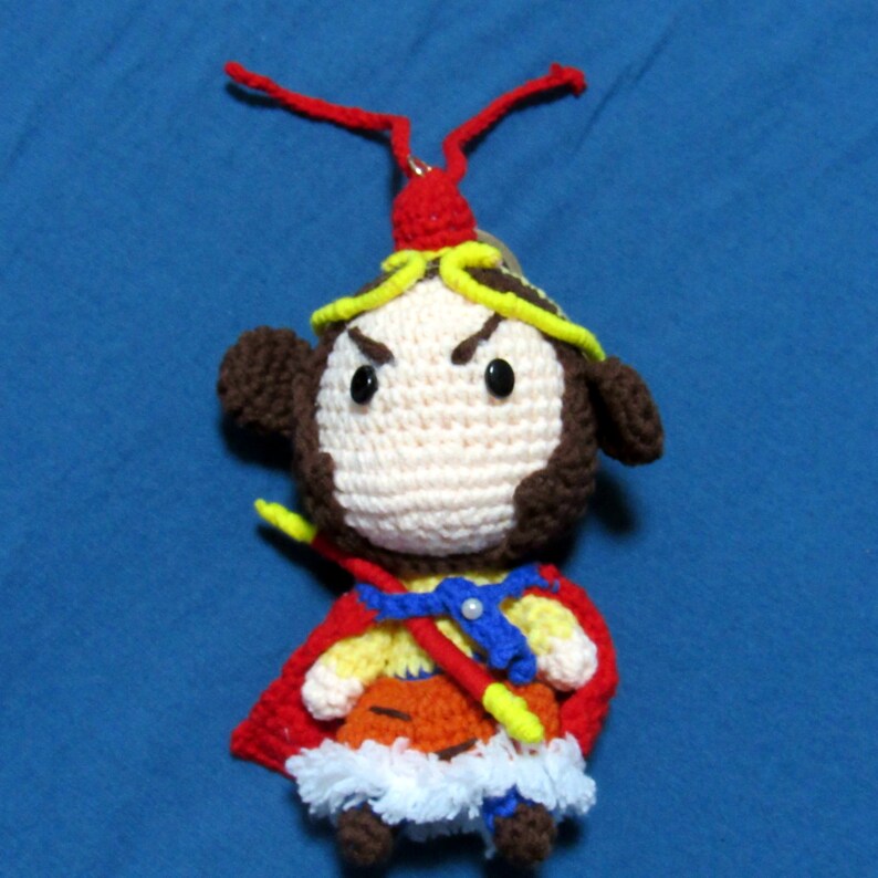 Needle Art Knit Dolls Key chain Monkey King Kids Toy Child/'s Gift