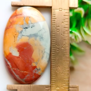 Malingano Jasper Stone Cabochon | Natural Crystal for Crafting & Jewelry | Smooth Finish | Earth Tone Gem