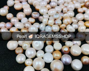 Lote de cabujones de perlas naturales, perlas de agua dulce color crema blanco, fabricación de joyas