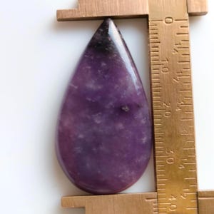 Lepidolite Crystal Cabochon | Purple Mica Gemstone for Jewelry | Polished Healing Stone | Anxiety Relief Crystal