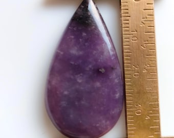 Lepidolith Kristall Cabochon | Lila Mica Edelstein für Schmuck | Polierter Heilstein | Angst Relief Kristall