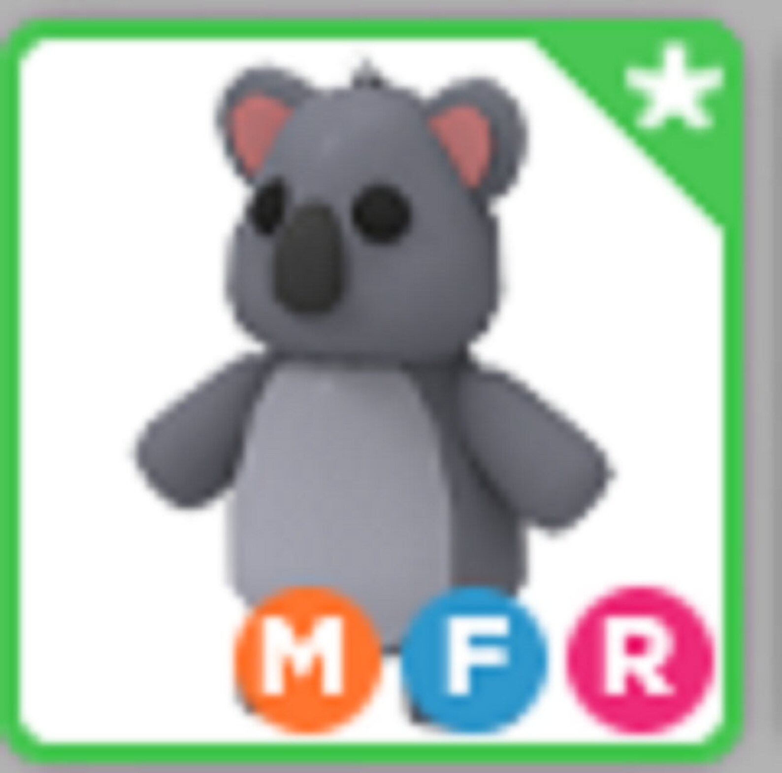 Mega Neon Fly Ride Koala ADOPT ME ROBLOX pet Etsy