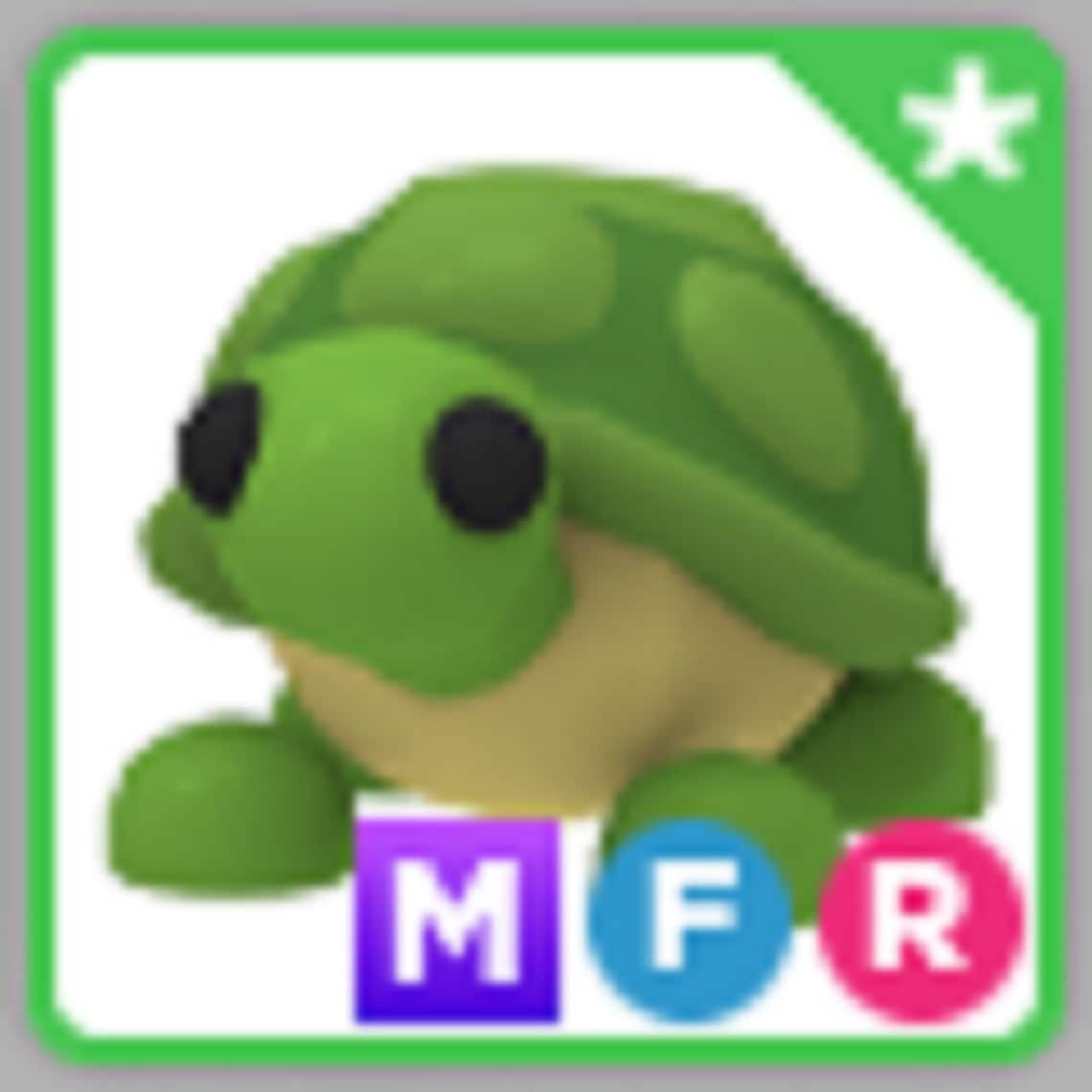 Mega neon Fly Ride TURTLE Legendary ADOPT ME Roblox pet Etsy