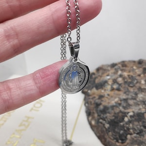 Saint Benedict Medal Necklace: Stainless Steel Christian Protection Pendant