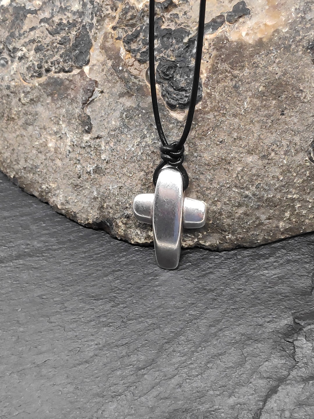 Cross Pendant Necklace, Stainless Steel Cross Charms Necklace, Mens ...