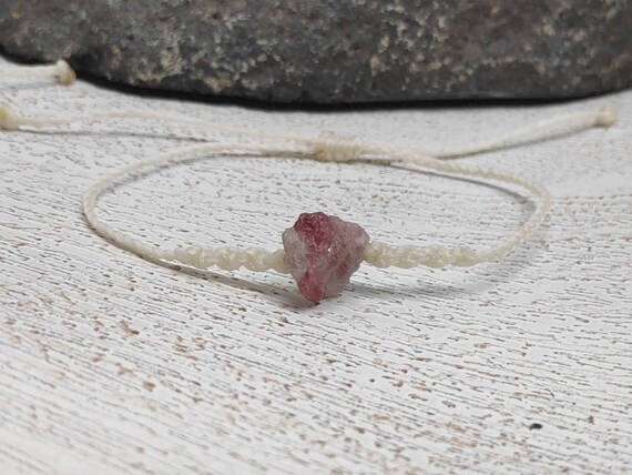 ピンクトルマリンのマクラメブレス 桃希』ピンクトルマリンシリカとピンクトルマリンのマクラメペンダント