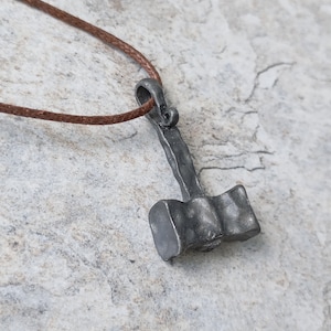 Thor Hammer Pendant Necklace: Ancient Silver Viking Amulet