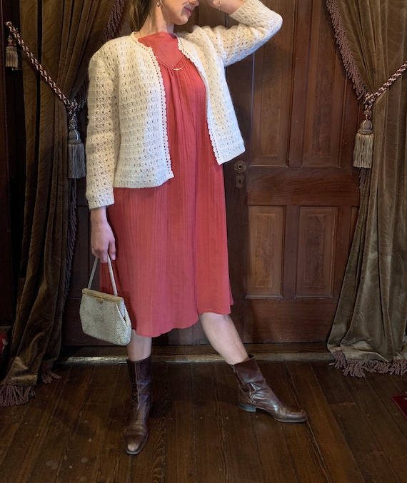 Vintage Rose Peasant Dress