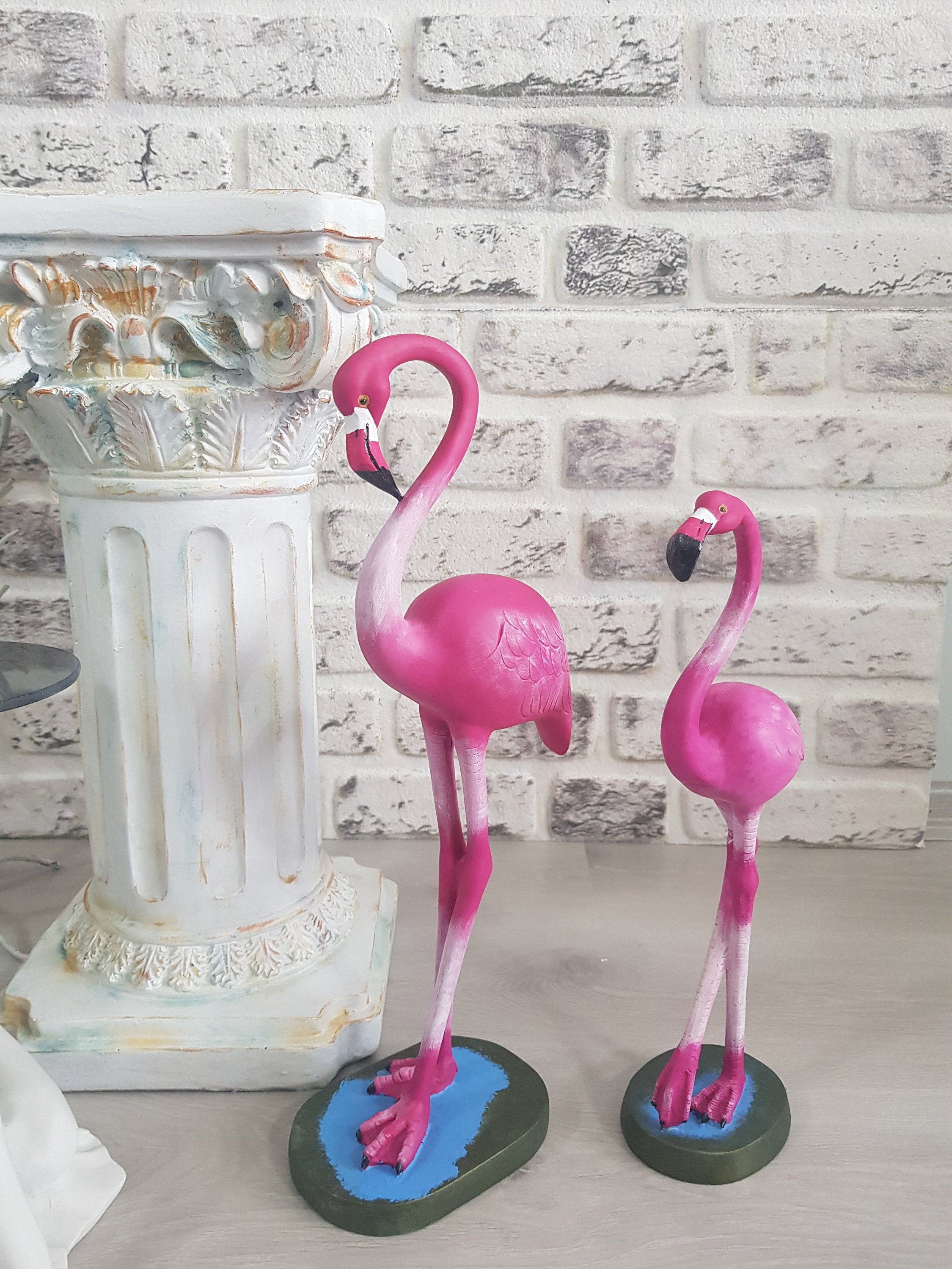 Flamingo StatueBig Size Flamingo Family Handmade sculpture Etsy