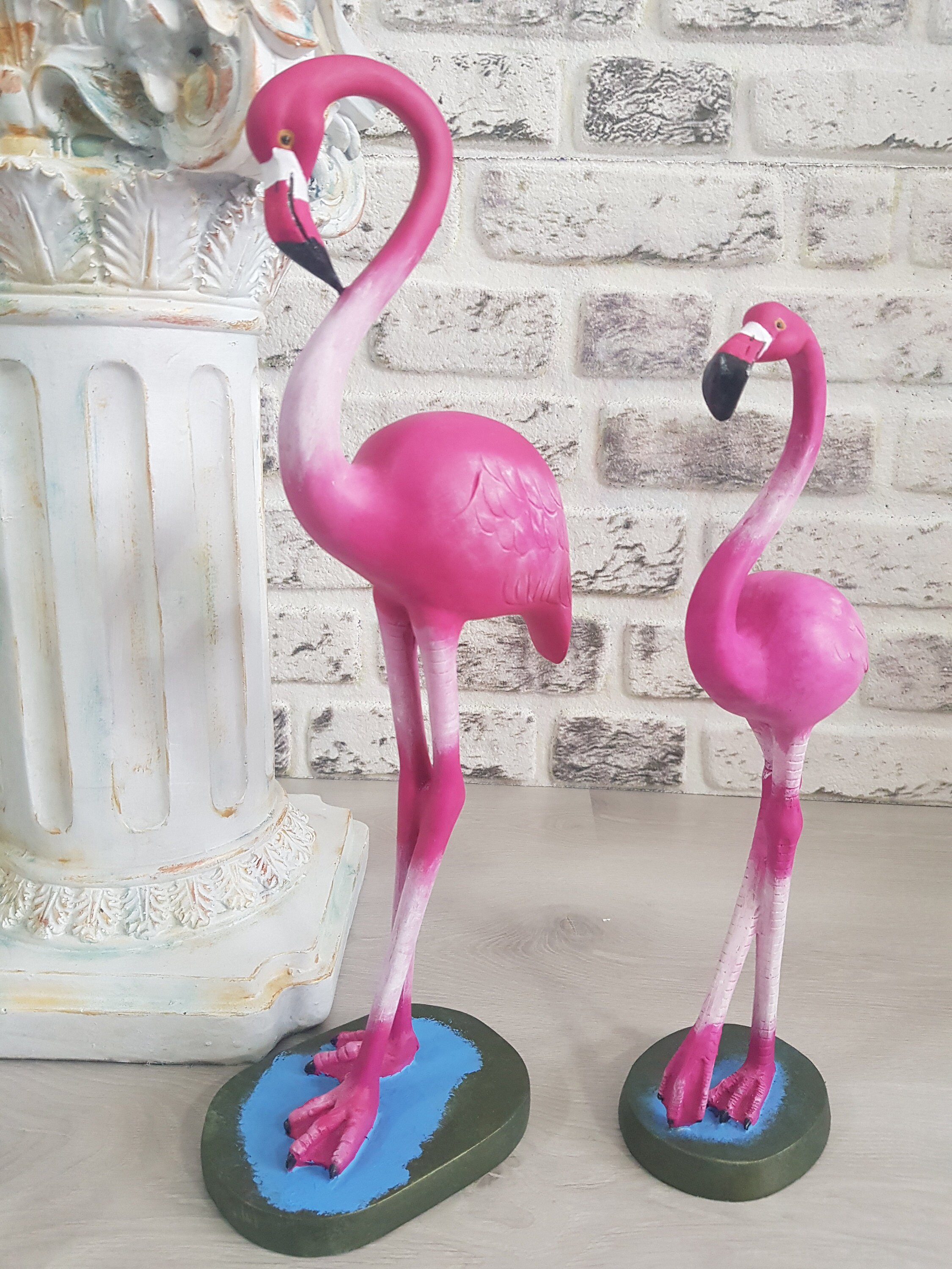 Flamingo StatueBig Size Flamingo Family Handmade sculpture Etsy