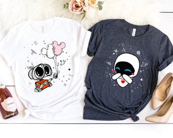 Wall E Couple Shirts Etsy Wall E Couple Shirts Etsy