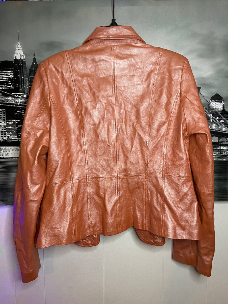 Peach Leather Jacket
