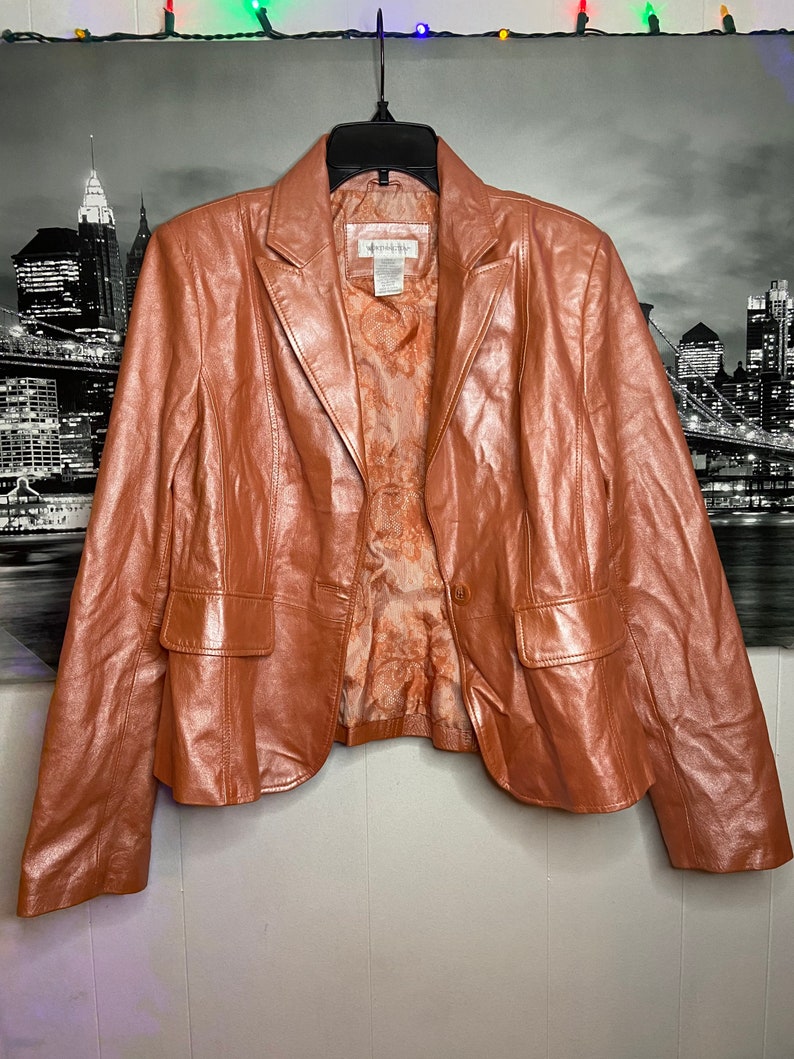 Peach Leather Jacket