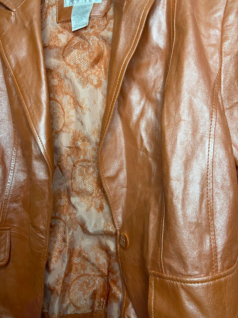 Peach Leather Jacket