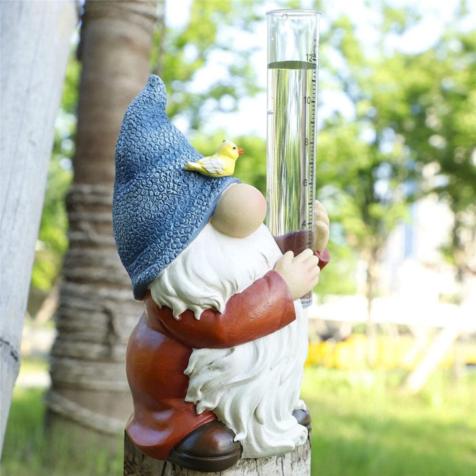 21cm Rain Gauge Outdoor Gnome FigurineRain Resistant painted Etsy