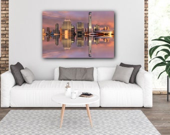 Edmonton City Reflections, Metal Print, Fine Art, Wall Art