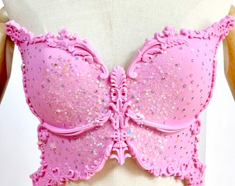 Costume cosplay con reggiseno a corsetto a farfalla