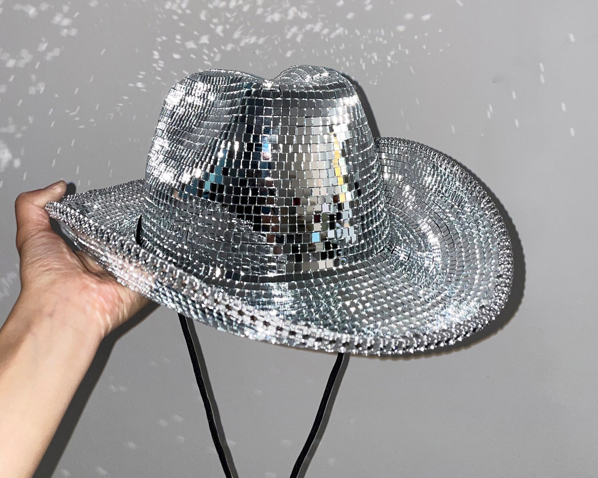 Disco Cowboy Hat Mirrorball Hat Full Mirror Cowgirl Hat Etsy Australia