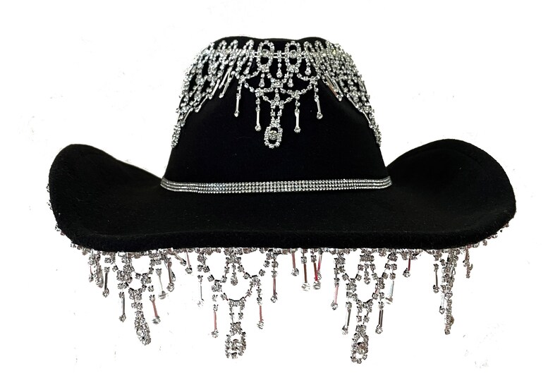 Rhinestone Fringe Cowboy Hat Birthdays Bachelorette Party Etsy