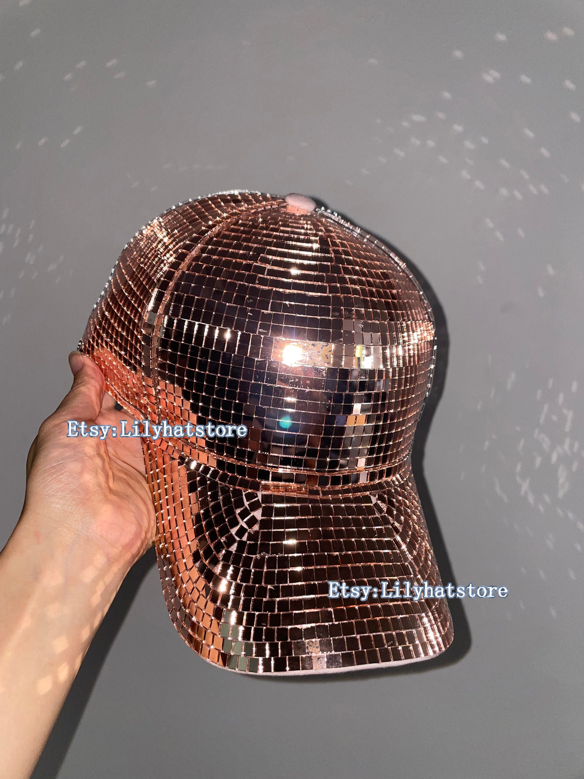 Disco Cowboy Hat Disco Ball Hat Bachelorette Hat Mirror Etsy