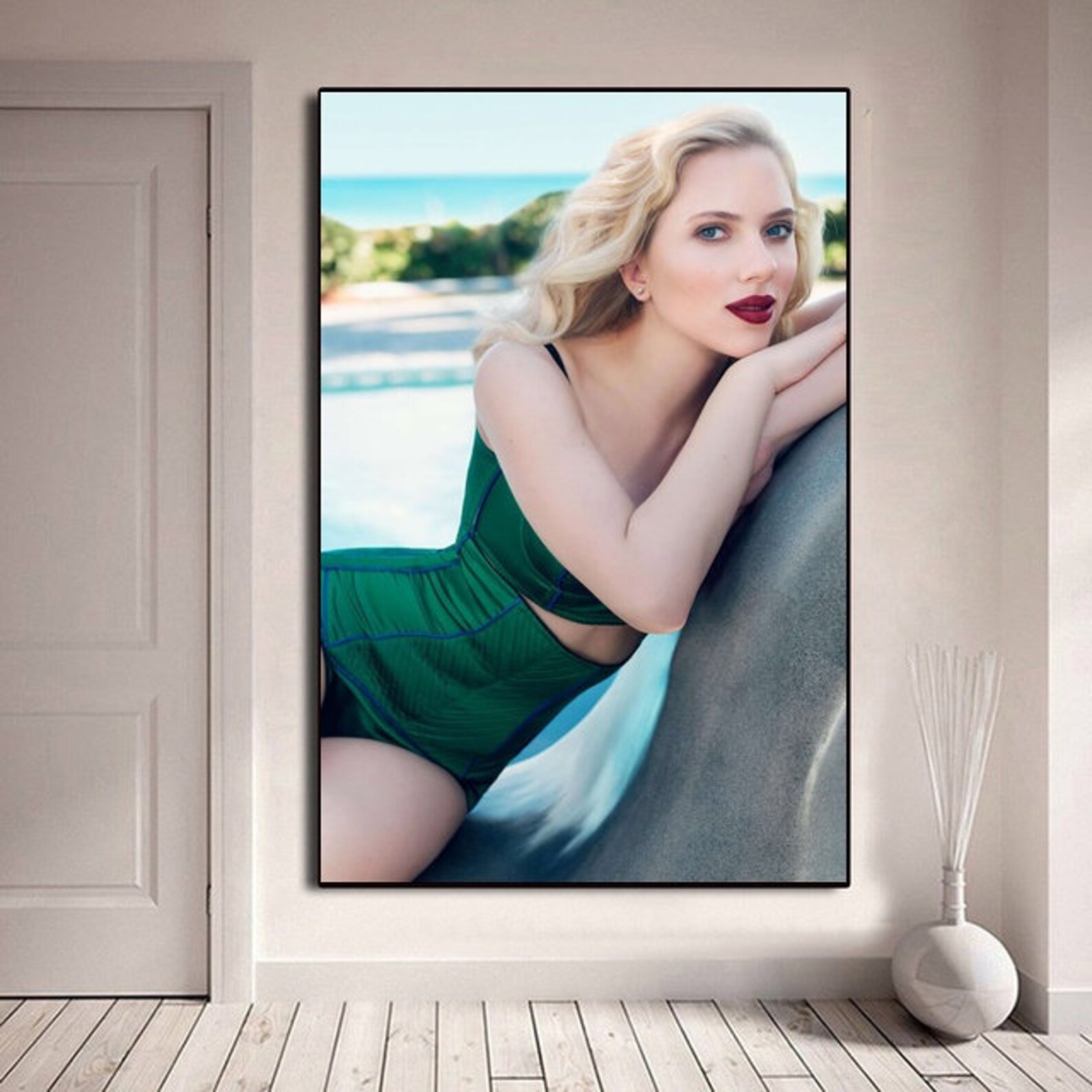 Scarlett Johansson Celebrity Silk poster No with frame | Etsy