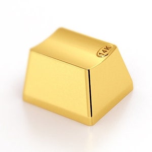 SOLID 14K Yellow Gold Premium Keycap for Cherry MX Mechanical Gaming Keyboard EXCLUSIVELY by KeyCap Kings