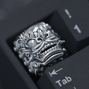 Custom Handmade Premium Solid Sterling Silver FOO DOG Keycap for Cherry MX Mechanical Gaming Keyboard