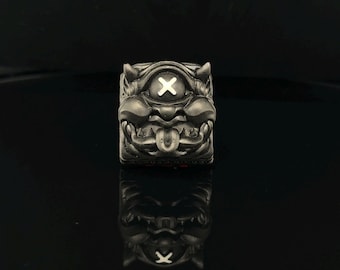 Black Cyclops Artisan Keycap for Cherry MX Mechanical Gaming Keyboard Custom Handmade by KeyCap Kings