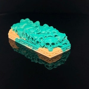 Tainted Aqua Skull and Bones R2 2.25u Keycap for Cherry MX Mechanical Gaming Keyboards