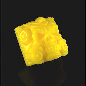 Yellow CYBER SKULL Keycap for Cherry MX Mechanical Gaming Keyboards