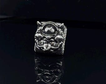 Black Obsidian Artisan Keycap for Cherry MX Mechanical Gaming Keyboard Custom Handmade by KeyCap Kings