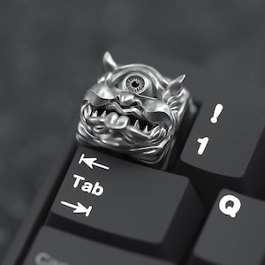 Premium Solid Sterling Silver Cyclopes Keycap for Cherry MX Mechanical Gaming Keyboard