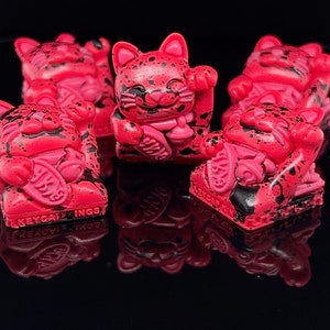 Lucky Cat Rosy Noir Freckle Artisan Keycap for Cherry MX Mechanical Gaming Keyboard