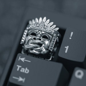 Premium Solid Sterling Silver STONE COLOSSUS Keycap Custom Handmade for Cherry MX Mechanical Gaming Keyboard