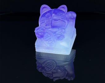 Copritasti viola trasparenti Lucky Cat Artisan per tastiere meccaniche da gioco Cherry MX