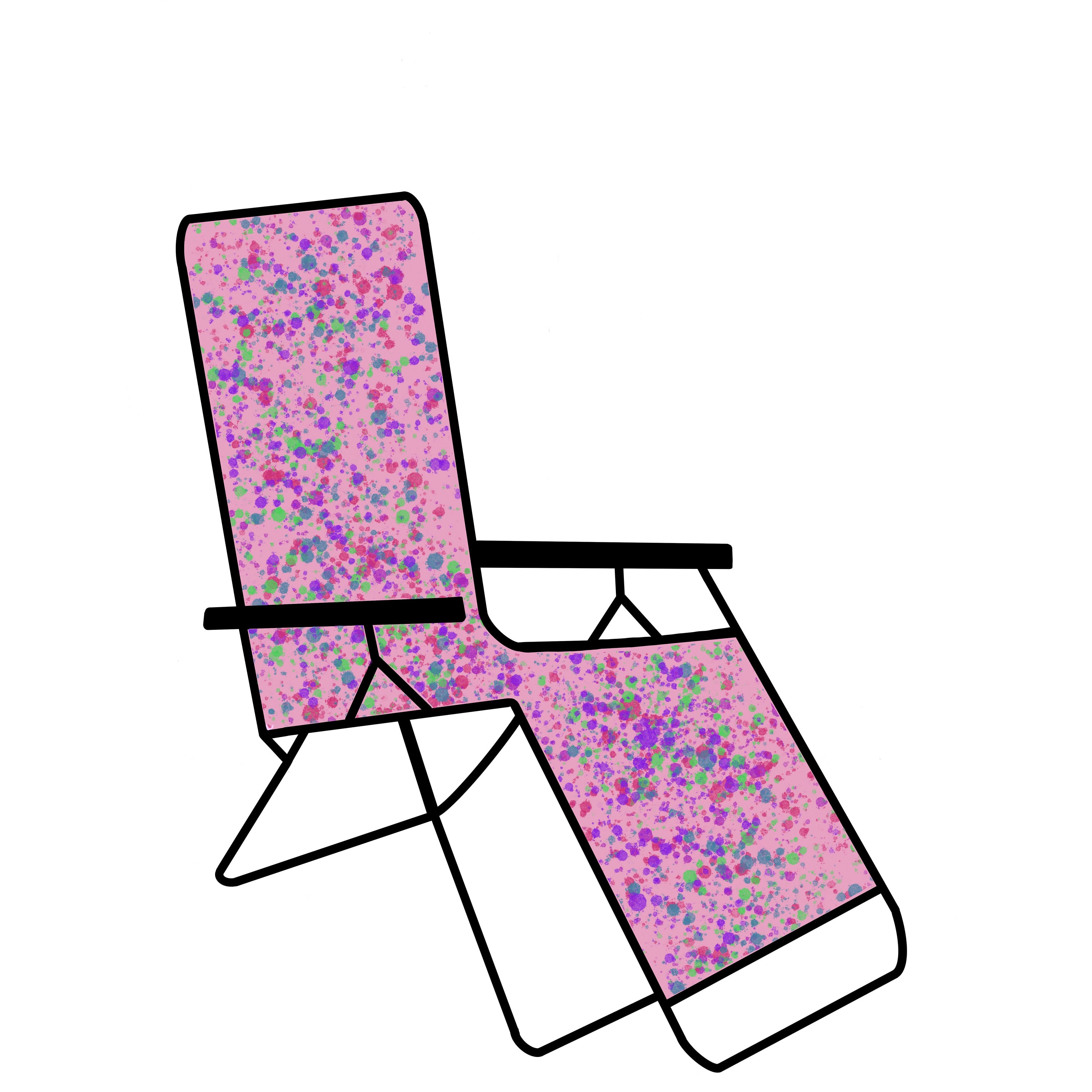 Lawn Chair Clipart/ SVG/ Transparent Background/ Full Color/ Etsy