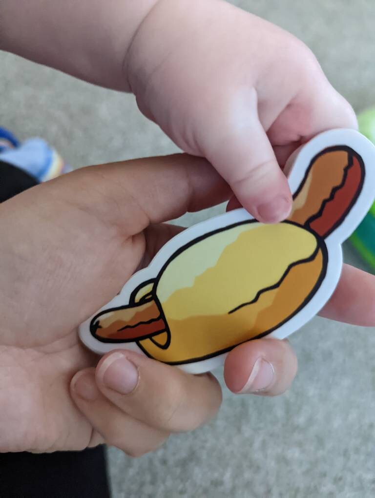 Hotch Sticker Vinyl Hot Dog Sticker - Etsy