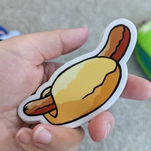 Vinyl hot dog sticker