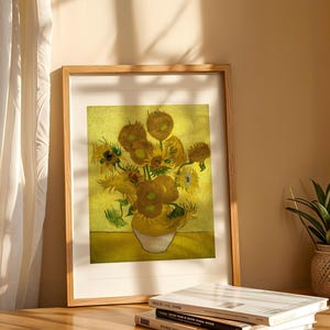 Van Gogh Sunflowers Print – Vintage Art Poster, Famous Painting Wall Decor, Classic Floral Artwork