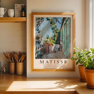 Henri Matisse Print | The Terrace St. Tropez Poster | French Riviera Wall Art | Vintage Modernist Home Décor