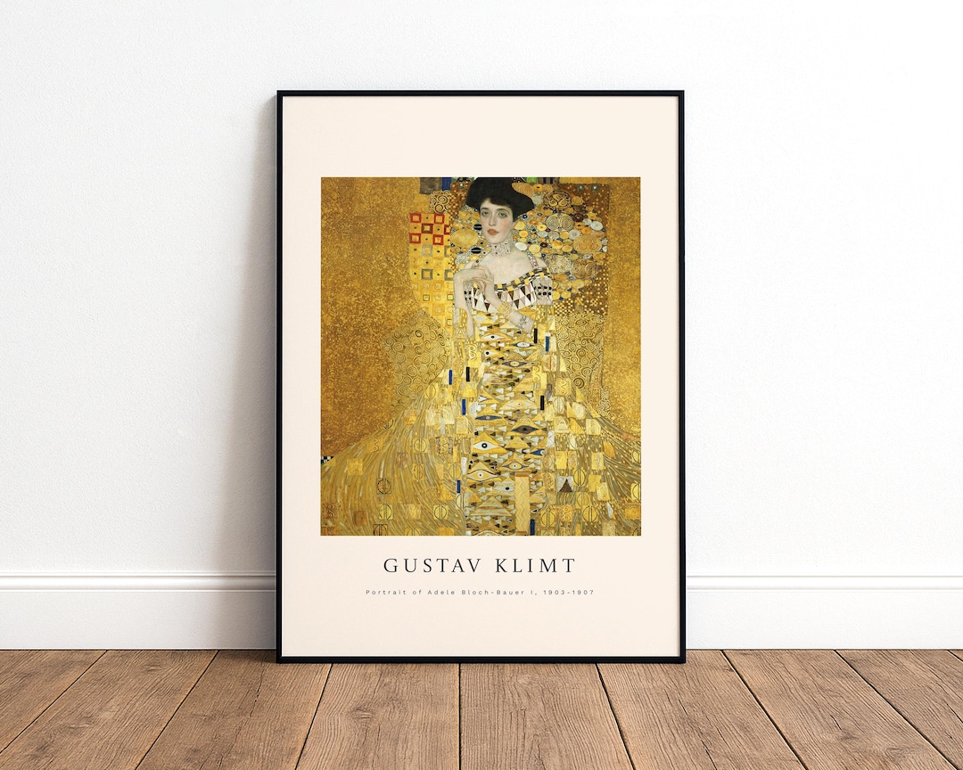 Gustav Klimt Portrait of Adele Bloch Bauer I Print | Golden Lady Wall ...