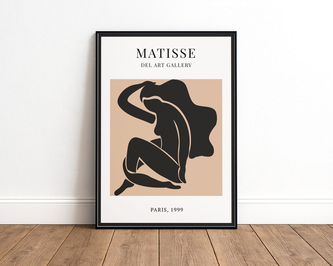 Matisse Style Nude Wall Art – Abstract Female Figure Print – Modern